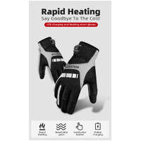 MTB Heated Gloves Medium for Mountain Road Bike Breathable Winter Autumn Cycling Camping Running Outdoor Sport Rockbros thumbnail