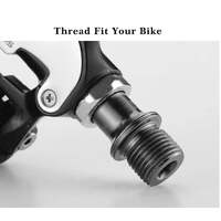 Self Lock Clip In Bike Pedals Shimano SPD-SL Cleat MTB Road 700C Hybrid BMX - Rockbros Nylon Black thumbnail