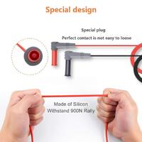 KAIWEETS Soft Silicone Electrician Test Leads Kit CAT III 1000V & CAT IV 600V with Alligator Clips and Needle Probe for Fluke/AstroAI/INNOVA Multimete thumbnail