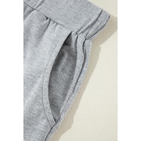 Light Grey Split Long Cardigan and Skinny Pants Lounge Set - L thumbnail