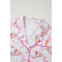 White Cowgirl Country Print Pajamas Set - S thumbnail