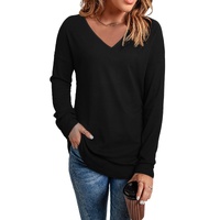 Azura Exchange V Neck Long Sleeve Knit Top - M thumbnail