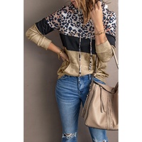 Azura Exchange Leopard Tie Dye Colorblock Hoodie - L thumbnail
