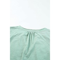 Azura Exchange Solid V Neck Butterfly Sleeve Blouse - M thumbnail