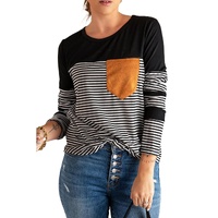 Azura Exchange Pinstripe Patch Pocket Top - M thumbnail