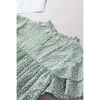 Azura Exchange Ruffled Cheetah Print Top - S thumbnail