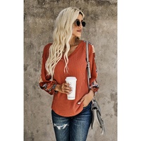 Azura Exchange Eyelet Thermal Knit Top - M thumbnail