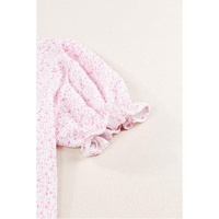 Azura Exchange Smocked Puff Sleeve Blouse - XL thumbnail