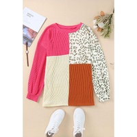 Azura Exchange Patchwork Ribbed Long Sleeve Top - XL thumbnail