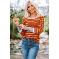 Azura Exchange Color Block Rib Knit Striped Pullover - XL thumbnail