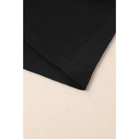 Azura Exchange Puff Sleeve Waffle Knit Top - S thumbnail