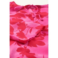 Azura Exchange Ruffled Floral Print Blouse - S thumbnail
