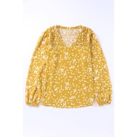Azura Exchange Printed Crinkled Blouse - S thumbnail