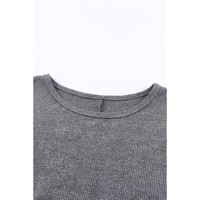 Azura Exchange Waffle Knit Side Slit Pullover Top - XL thumbnail