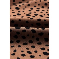 Azura Exchange Frilled Neck 3/4 Sleeves Cheetah Blouse - M thumbnail