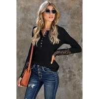 Azura Exchange Lace Hem Sleeve Button Top - XL thumbnail