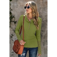 Azura Exchange Lace Hem Sleeve Button Top - XL thumbnail