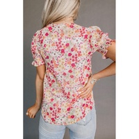 Azura Exchange Ruffle Bubble Sleeve Blouse - XL thumbnail