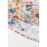 Azura Exchange Multicolor Split V Neck Flower Print Blouse - S thumbnail
