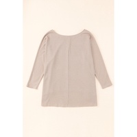 Azura Exchange Oversize Khaki Lightweight Knit Blouse - L thumbnail