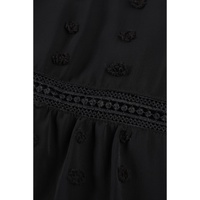 Azura Exchange Swiss Dot Ruffle Babydoll Blouse - M thumbnail