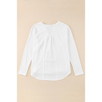 Azura Exchange Waffle Knit Half Button Henley Top - XL thumbnail