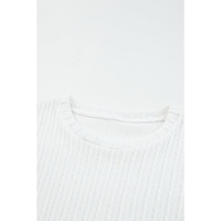 Azura Exchange Applique Mesh Sleeves Textured Knit Blouse - XL thumbnail