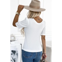 Azura Exchange Knit Ribbed Top - L thumbnail