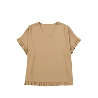 Azura Exchange Ruffle Trim Oversize Blouse - S thumbnail