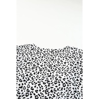 Leopard Ruffle Shoulder Embellished V-neck Sleeveless Top - XL thumbnail