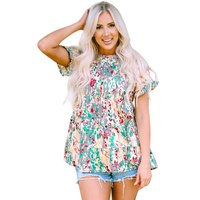 Azura Exchange Ruffle Sleeve Babydoll Top - M thumbnail