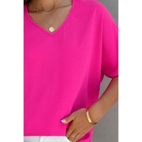 Azura Exchange V Neck Short Sleeve Blouse - S thumbnail