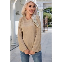 Azura Exchange Ribbed Knit Long Sleeve Top - S thumbnail