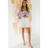 Azura Exchange Patchwork Lace Trim Blouse - S thumbnail