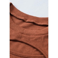 Azura Exchange Peekaboo Ribbed Long Sleeve Top - S thumbnail