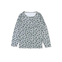 Azura Exchange Animal Print Stitching Loose Long Sleeve Top - M thumbnail