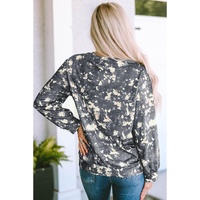 Azura Exchange Vintage Bleached Tie Dye Long Sleeve Top - XL thumbnail