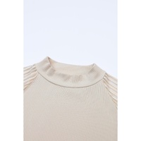 Azura Exchange Striped Mesh Long Sleeve Ribbed Top - 2XL thumbnail