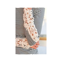 Azura Exchange Lace Crochet Long Sleeve Top - S thumbnail