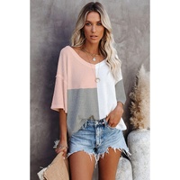 Azura Exchange Colorblock Long Sleeve Oversized Top - L thumbnail