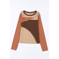 Azura Exchange Color Block Ribbed Knit Top - XL thumbnail