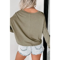 Azura Exchange Loose V Neck Dropped Sleeve Top - L thumbnail