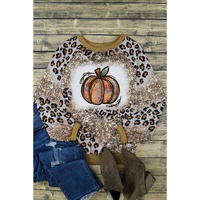Azura Exchange Leopard Tie Dyed Graphic Long Sleeve Top - L thumbnail