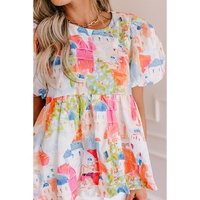 Sky Blue Parisian Avenue Babydoll Top - L thumbnail