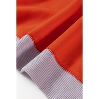 Orange Color Block Side Slits Raglan Sleeve Loose Fit Top - 2XL thumbnail