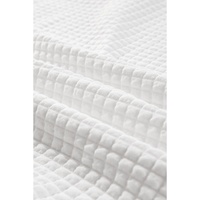 White Quilted Texture Sporty Collared Long Sleeve Top - M thumbnail