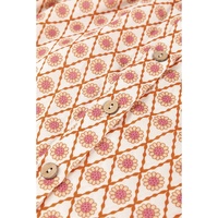 Multicolour Boho Floral Mixed Print Puff Sleeve Shirt - L thumbnail