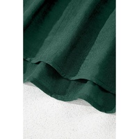 Green Bay Eyelet Embroidered Sleeve Tie V Neck Blouse - L thumbnail