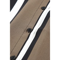 Black Brown Striped Modern Women Shirt - S thumbnail