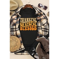 Azura Exchange Thankful Grateful Blessed Graphic Tee - L thumbnail